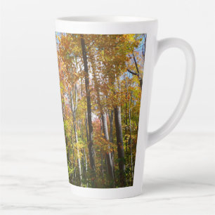Tasse Latte Automne Forêt II Automne Paysage Photographie