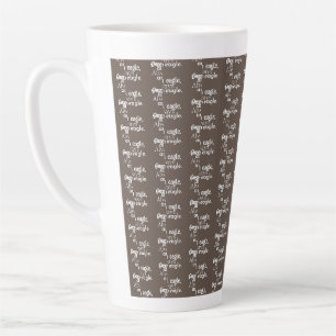 Tasse Latte Autrefois aigle, toujours aigle. Motif Art Brown