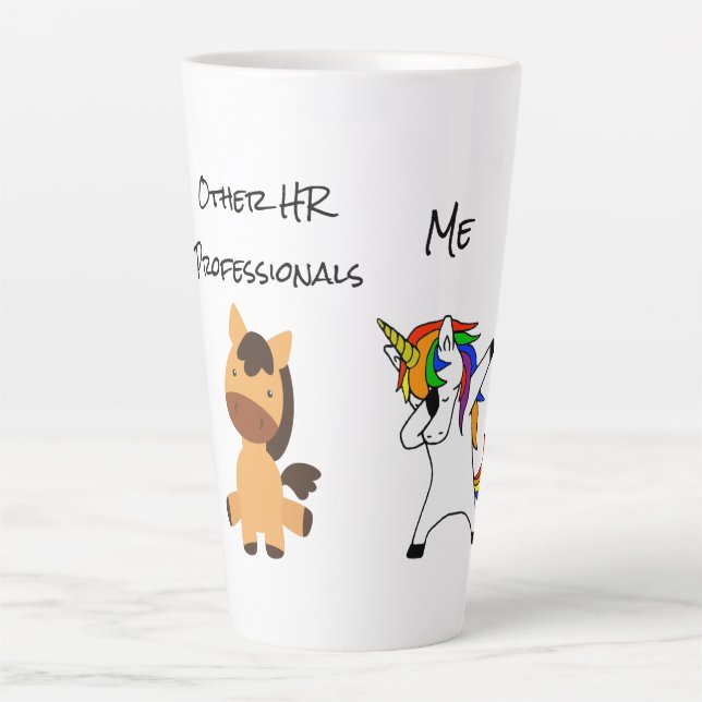 Tasse Latte Autres Professionnels Des RH Me Unicorn Ressources (Devant)