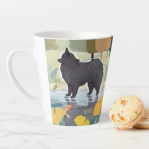 Tasse Latte AUTUMN RAINFOREST chien lapidaire