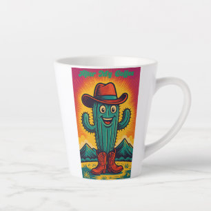 Tasse Latte Avant et après café cactus cowboy