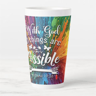 Tasse Latte Avec Dieu Matthieu 19-26