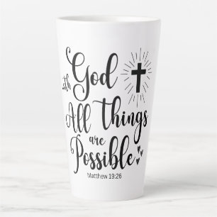 Tasse Latte Avec Dieu toutes les choses sont possibles - Matth