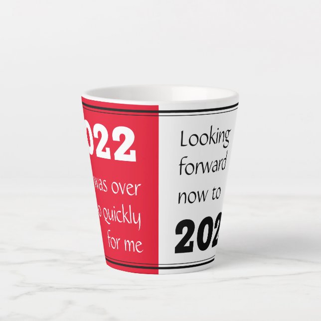Tasse Latte AVENIR 2020 | Avancer 2021 | Nouvel an ROUGE (Devant)