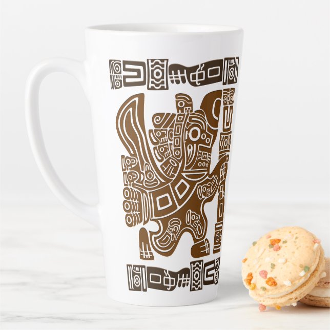 Tasse Latte Aztec Eagle Guerrier Tribal Art antique (En situation)