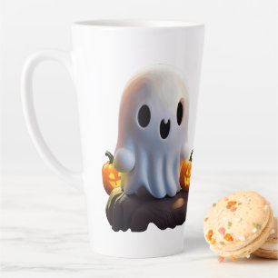 Tasse Latte Baby Ghost Déplaisant mignon caractère Halloween