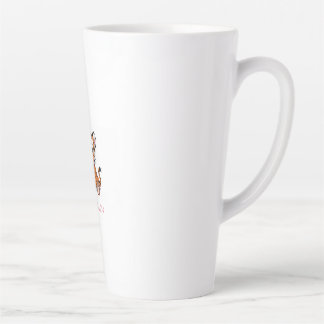 Tasse Latte 🐯Baby Tiger Art with Pink Butterflies -