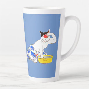Tasse Latte Bain de chat japonais humoristique I