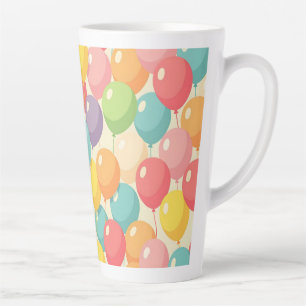 Tasse Latte Ballons de fête de différentes couleurs