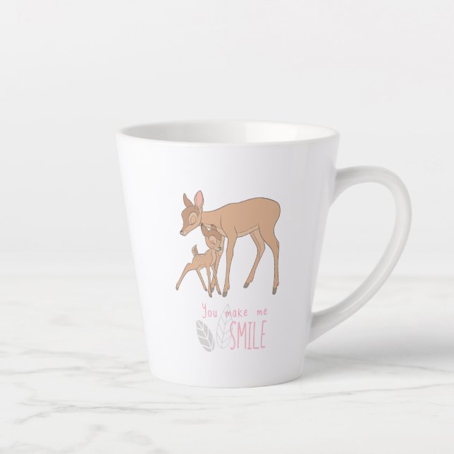 Tasse Latte Bambi| Tu me fais sourire (Droite)