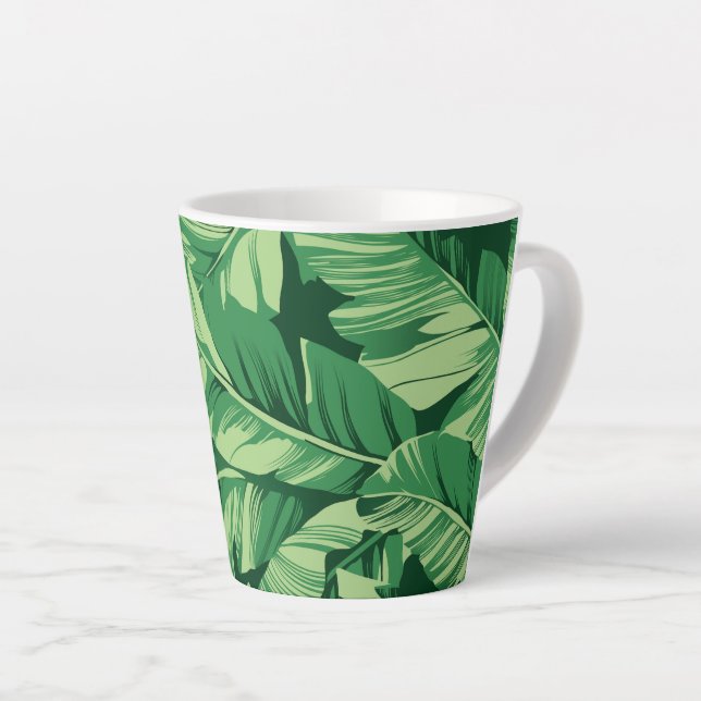 Tasse Latte Banane Feuille 2 (Angle droit)