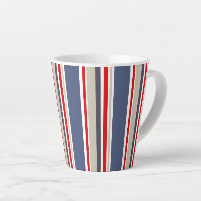 Tasse Latte Bande en gras marine (Angle droit)