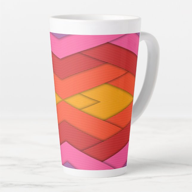 Tasse Latte Bandes colorées (Angle droit)