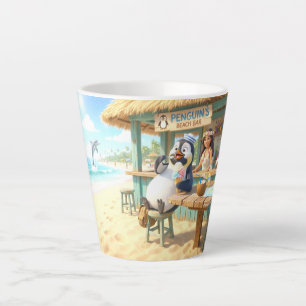 Tasse Latte Bar de plage du Pingouin