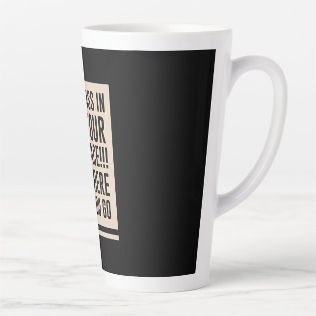 Tasse Latte Basse de musique de guitare dans votre visage (Droite)