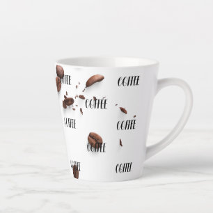Tasse Latte Batteries motifs de fèves de café