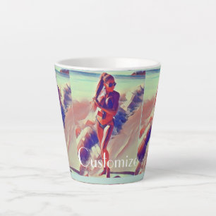 Tasse Latte Beach Girl Thunder_Cove