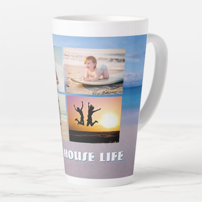 Tasse Latte Beach House Life Multi-photo  (Angle droit)