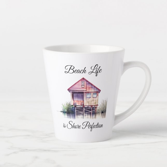 Tasse Latte Beach Life is Shore Perfection (Droite)