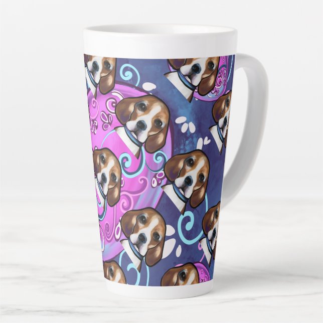 Tasse Latte Beagle (Angle droit)