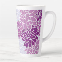 Beau Design Floral Violet Et Blanc
