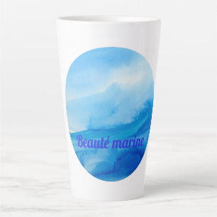 Tasse Latte Beauté marine vague