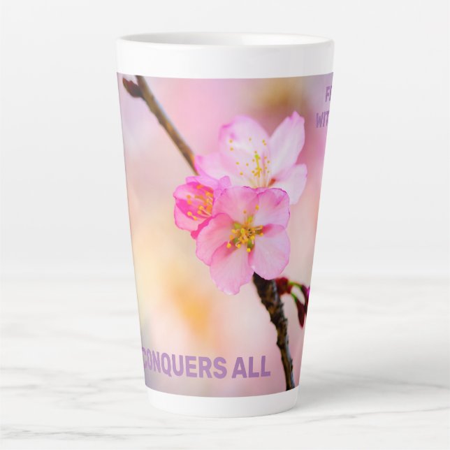 Tasse Latte Beautiful Sakura Cherry (Devant)