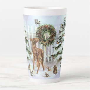 Tasse Latte Beaux animaux d'hiver
