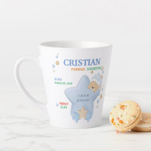 Tasse Latte Bébé Bébé Garçon Bébé Bébé Stats de naissance
