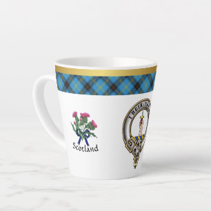 Tasse Latte Bell Clan Badge Tartan & Motto