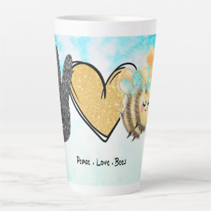 Tasse Latte Belle Paix Aimer Les Abeilles
