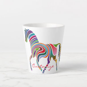 Tasse Latte Belle Rainbow Color Horse Thunder_Cove