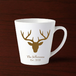 Tasse Latte Belle tête de cerf rustique