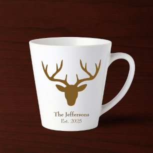 Tasse Latte Belle tête de cerf rustique