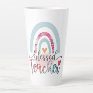 Tasse Latte Béni d'enseigner - Un arc-en-ciel de gratitude