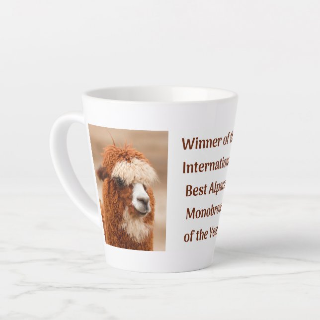 Tasse Latte Best Alpaca Monobrow (Angle gauche)