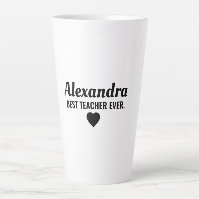 Tasse Latte Best Teacher (Devant)
