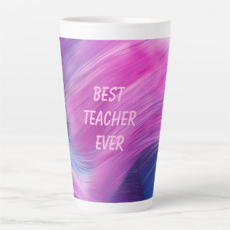 Tasse Latte Best Teacher Ever Pastel Swirl