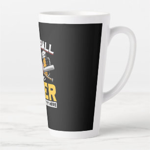Tasse Latte Bière Boveur Baseball Bière Humour Anniversaire