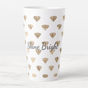 Tasse Latte Bijou en or blanc glam Diamonds