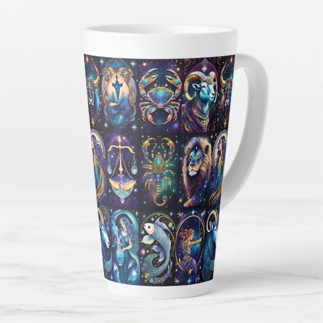 Tasse Latte Bijoux Galaxie Zodiac (Angle droit)