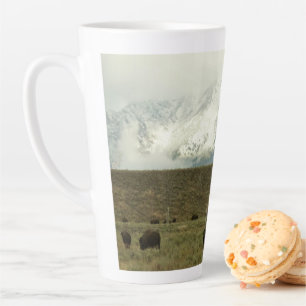 Tasse Latte Bison à Grand Teton National Park Photographie