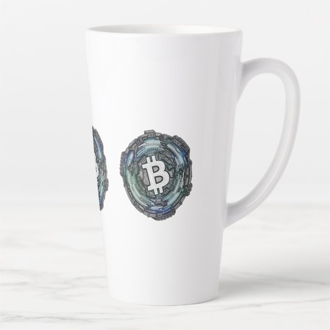 Tasse Latte BITCOIN Crypto Coin Logo BTC CryptoCurrency Trader (Droite)