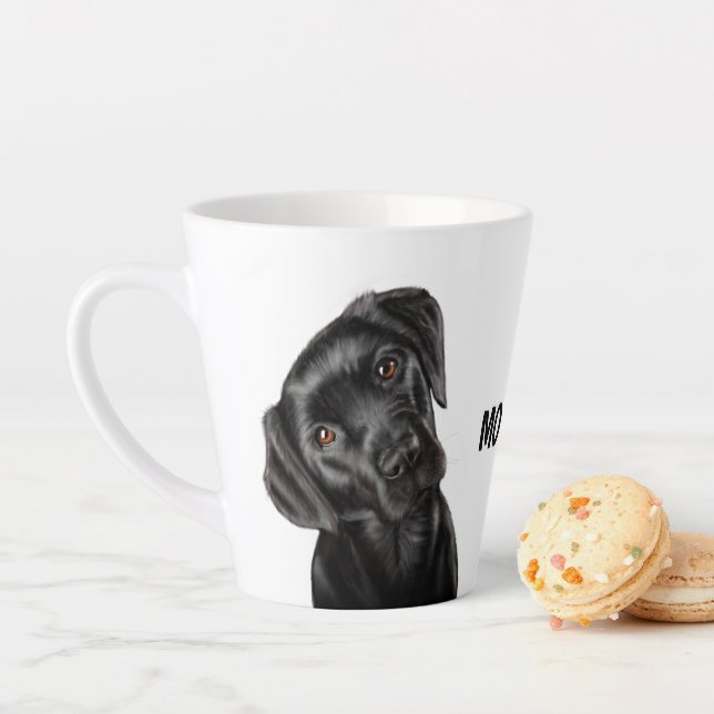 Tasse Latte Black Labrador (En situation)