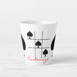 Tasse Latte Black Spades Tic Tac Toe Thunder_Cove