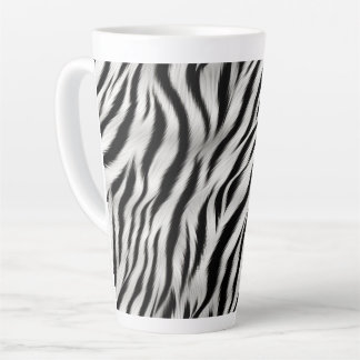 Tasse Latte Black White Zebra Imprimer Animal
