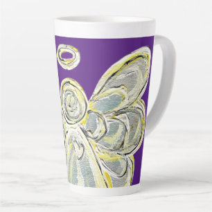 Tasse Latte Blanc Lumière Guardian Angel Custom Latte Coupe Mu