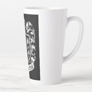 Tasse Latte Blason Héraldique Vintage avec Roses – Jusqu'à la