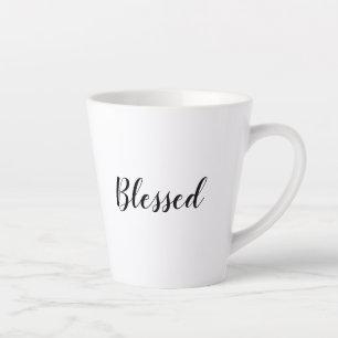 Tasse Latte Blessé noir blanc texte personnalisé texte mignon