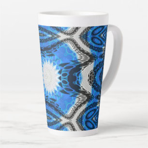 Tasse Latte Bleu atomique